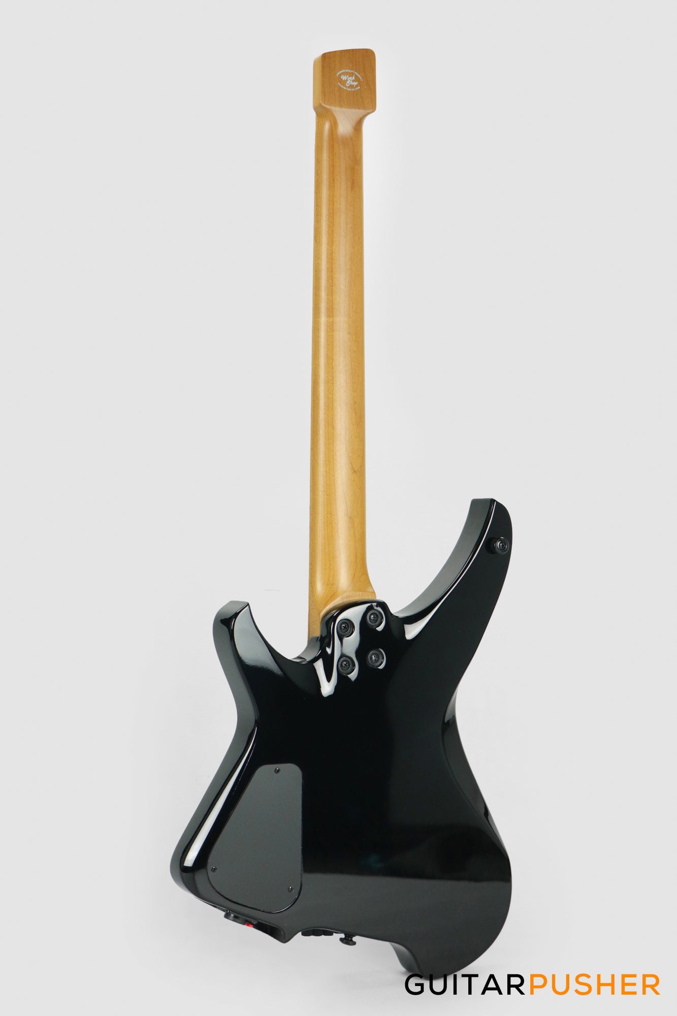 Aguda Musicboy Headless Electric Guitar Alder Body Roasted Maple Fretboard - Gloss Black