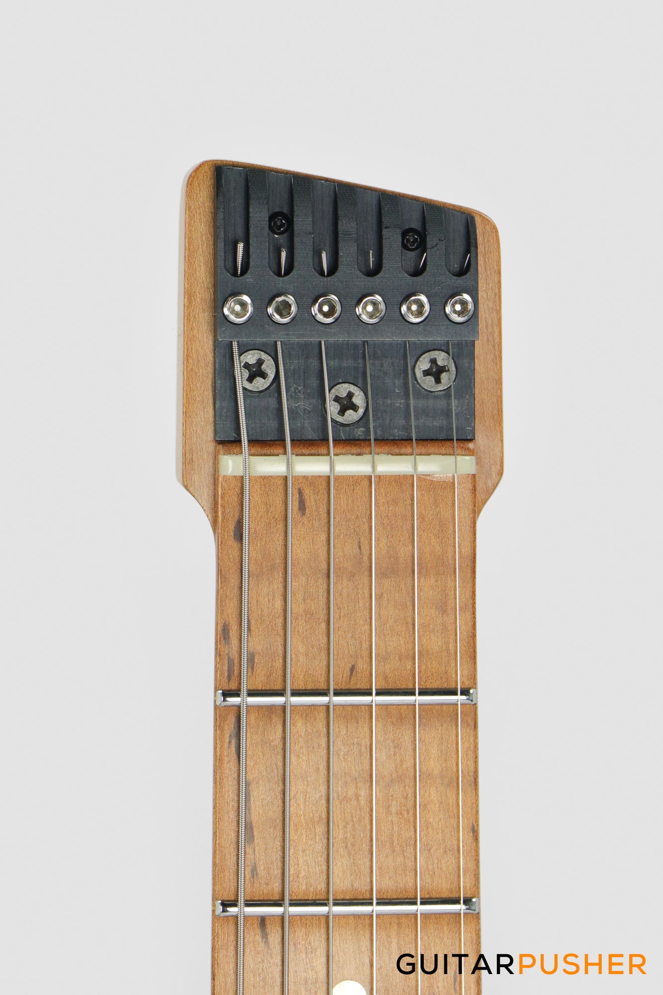 Aguda Musicboy Headless Electric Guitar Alder Body Roasted Maple Fretboard - Snow White