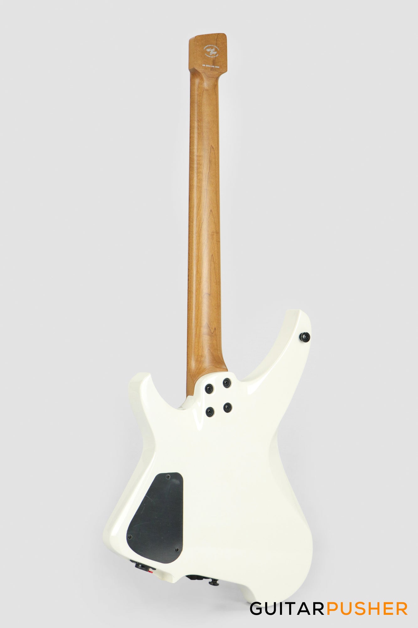 Aguda Musicboy Headless Electric Guitar Alder Body Roasted Maple Fretboard - Snow White