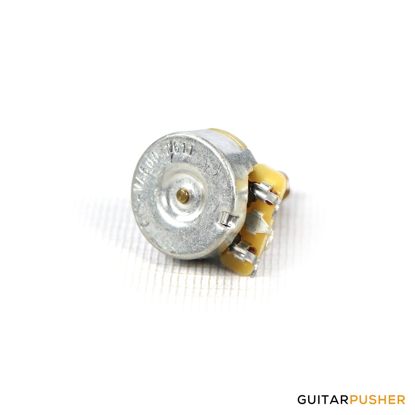 CTS 300k Short Length Slot & Knurled Shaft, Audio Taper Embossed Cover Potentiometer