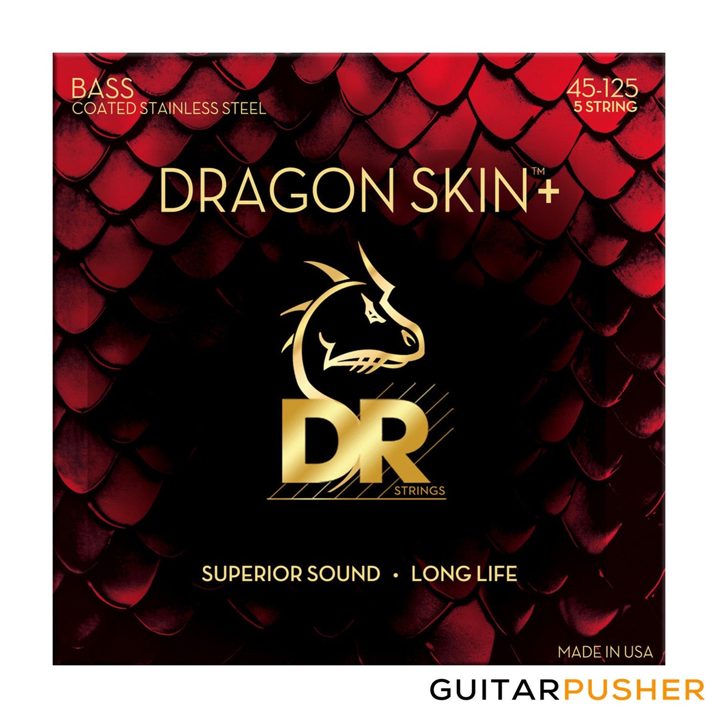 DR DBS5-45 Dragon Skin+ 5-String Stainless Steel Medium Bass Strings 45-125 (45 65 85 105 125)