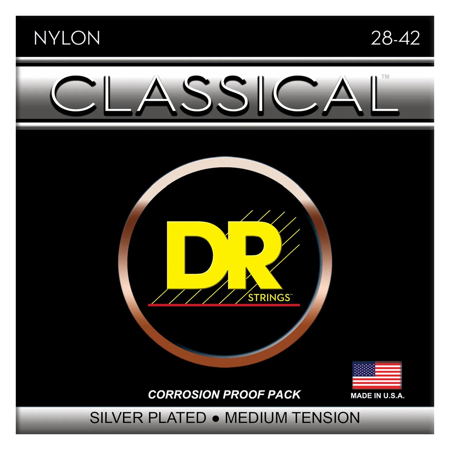 DR Nylon-Silver Plated Classical Guitar Strings