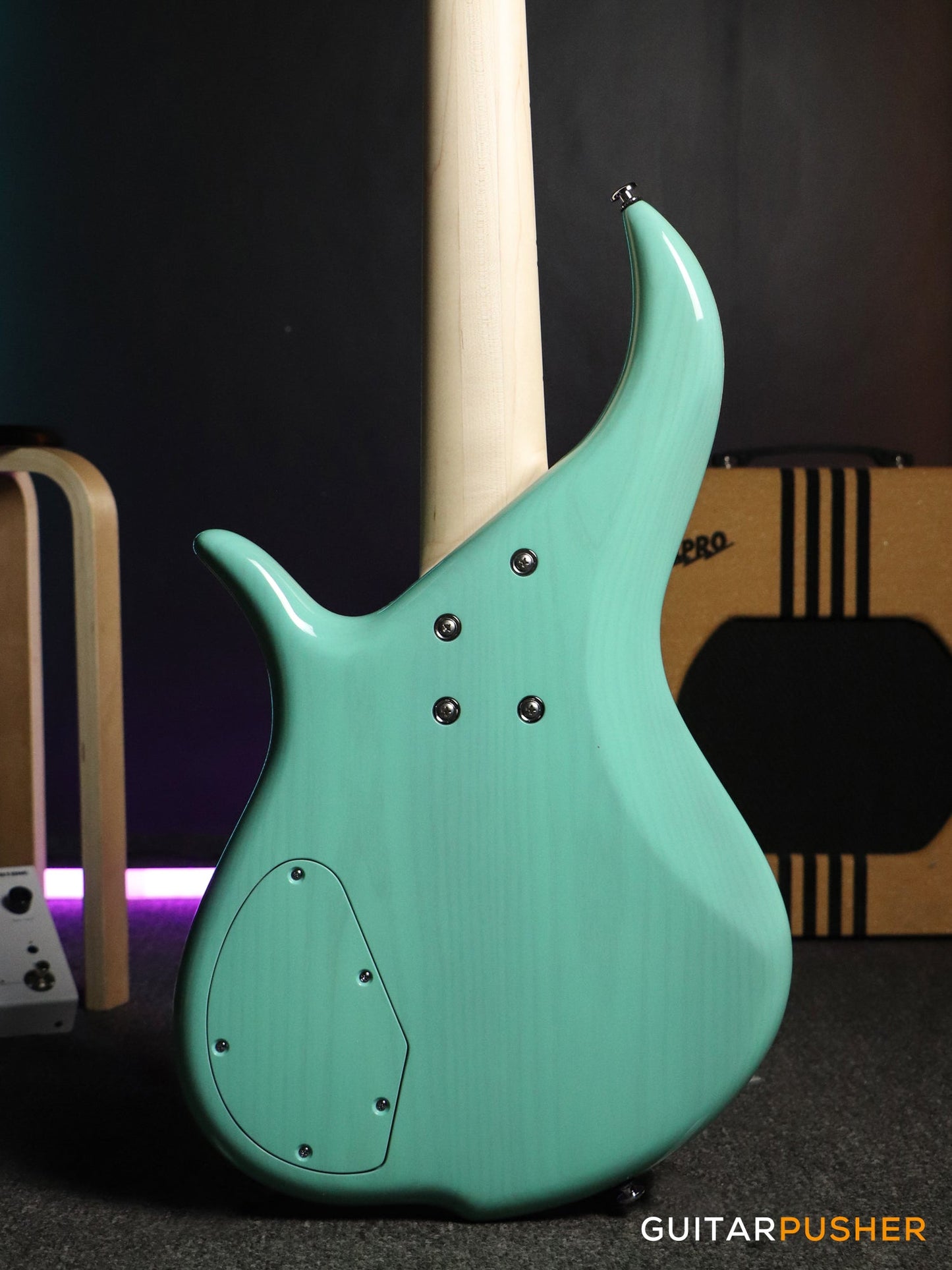 FBASS BN5 5-String Bass (Transparent Seafoam Green Gloss) - Ash Body, Birdseye Maple Fingerboard