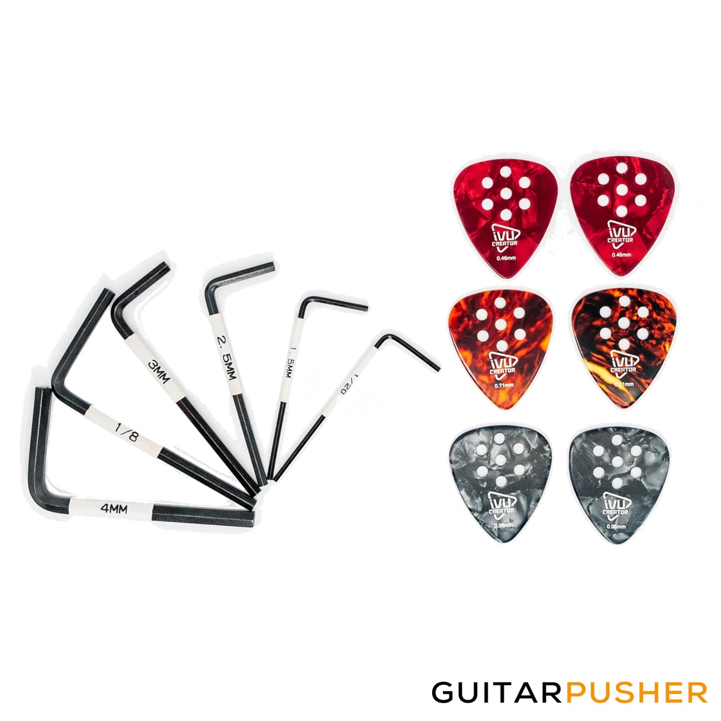 IVU Creator MB-01 Musician's Belongings - 6pcs Allen Wrench, 6pcs Guitar Picks