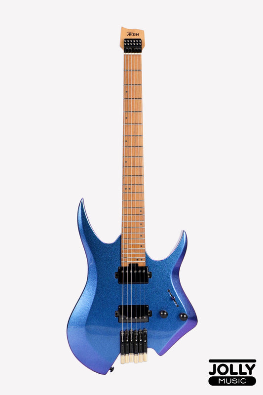 JCraft Aeon Headless Electric Guitar Fixed Bridge Stainless HEF-3 - Chameleon