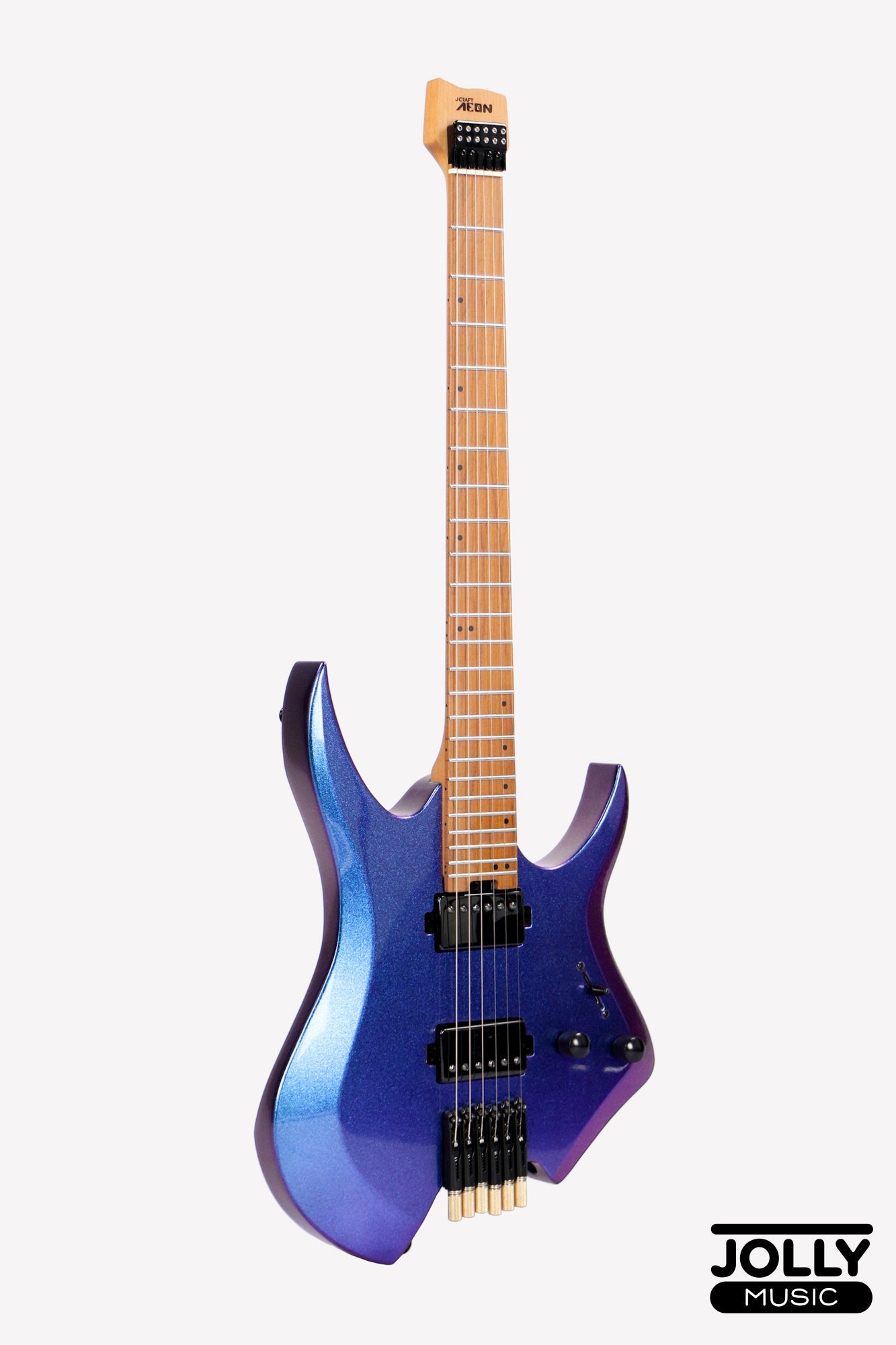JCraft Aeon Headless Electric Guitar Fixed Bridge Stainless HEF-3 - Chameleon