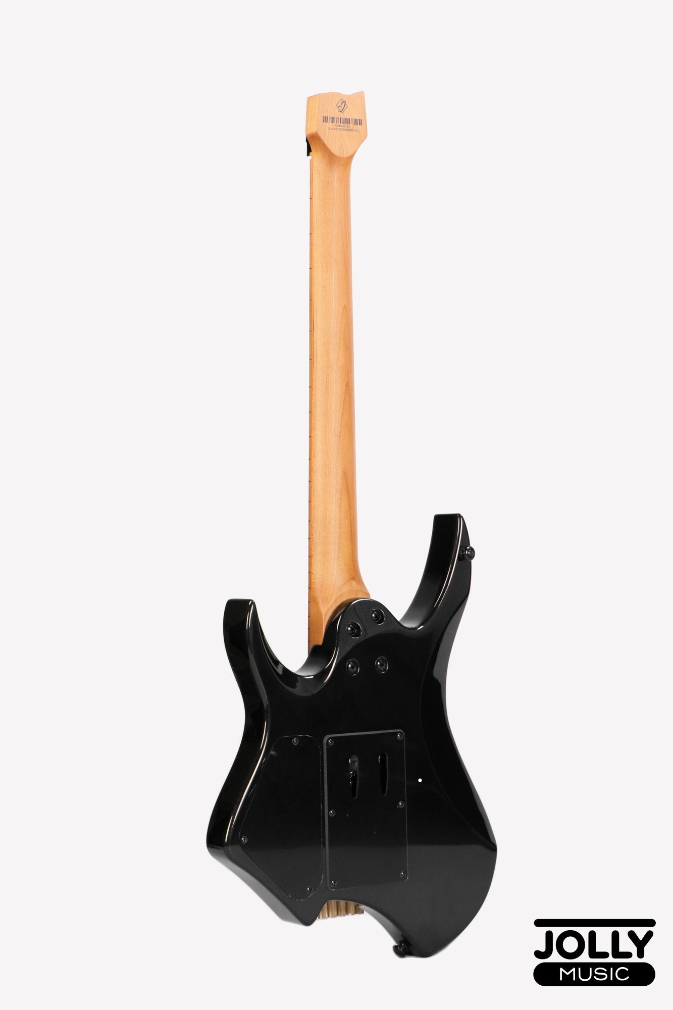 JCraft Aeon Headless Electric Guitar Locking Tremolo Stainless HTR-3 - Metallic Black