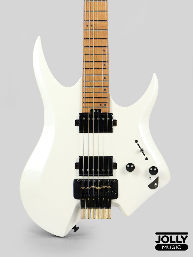 JCraft Aeon Headless Electric Guitar Locking Tremolo Stainless HTR-3 - Pearl White Metallic