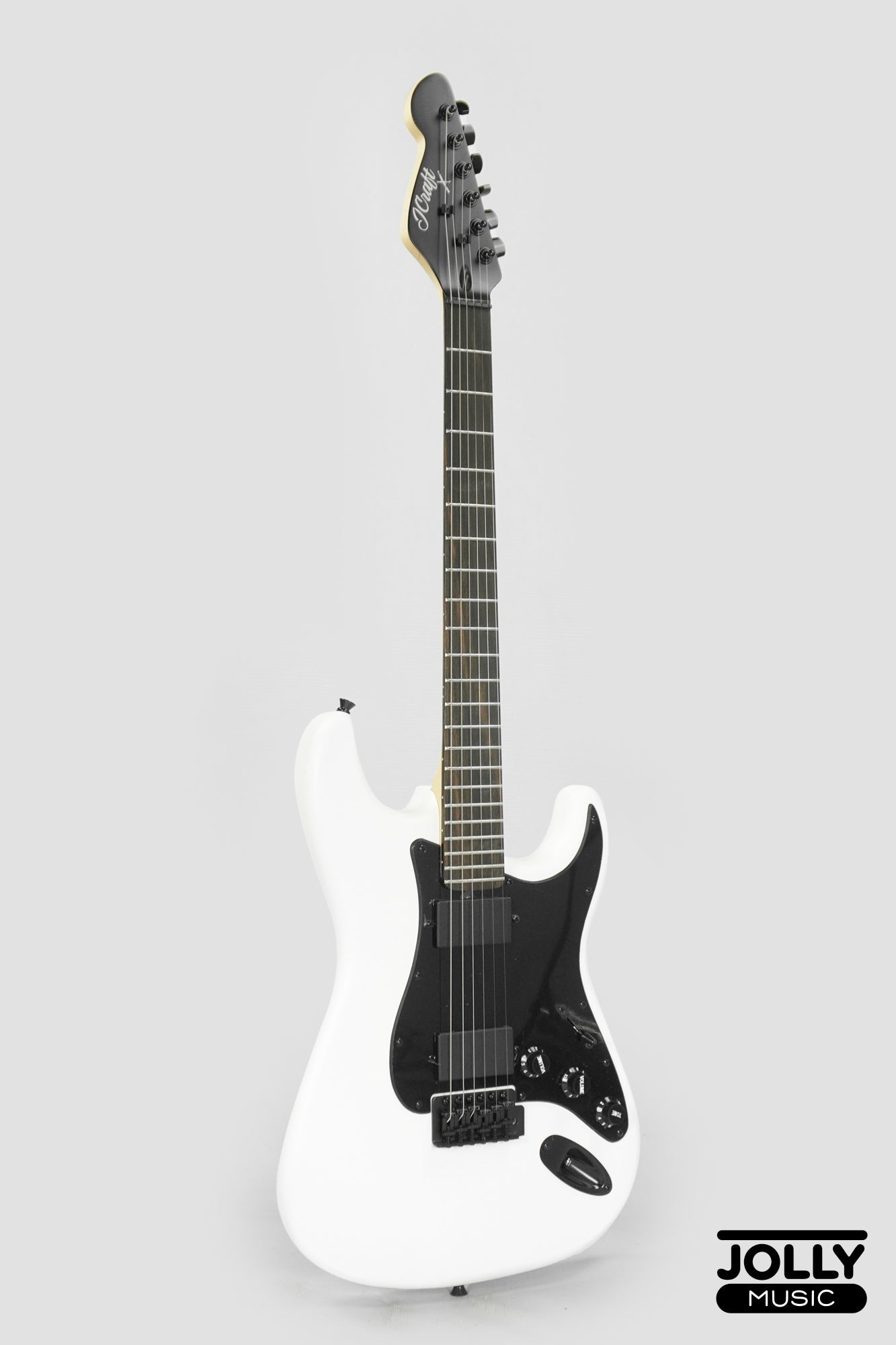 JCraft X Series LSX-1 HH Stratocaster Electric Guitar - Snow