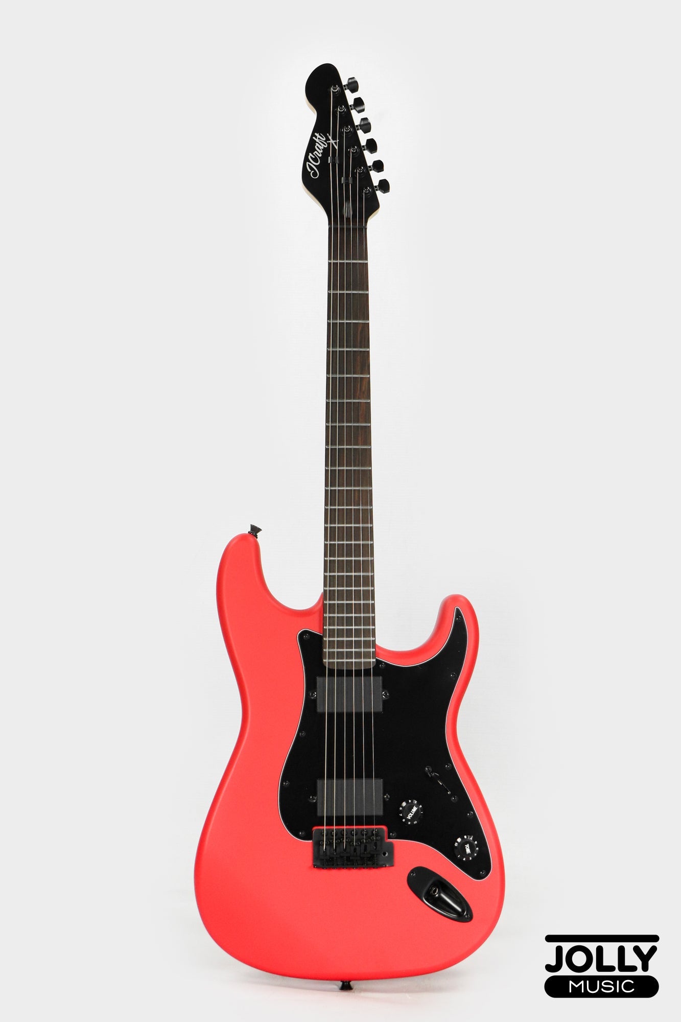 JCraft X Series LSX-2 HH Stratocaster Stainless Frets Electric Guitar - Matte Red