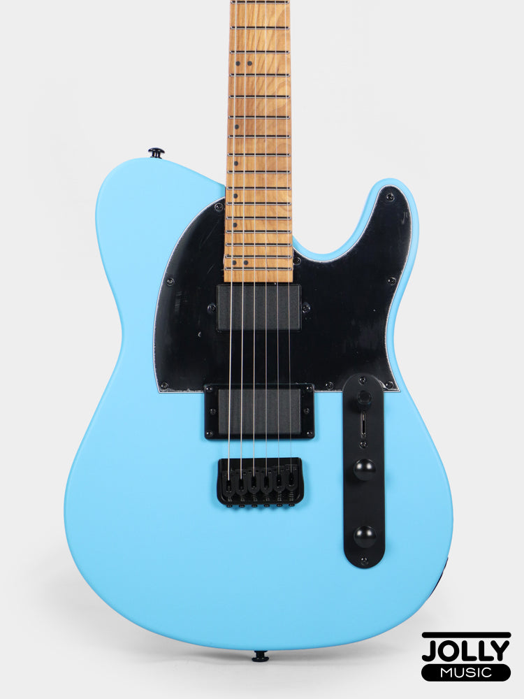 JCraft X Series LTX-3A Active 24 Fret Electric Guitar - Matte Blue Frost
