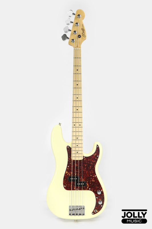 JCraft PB-2 4-String Stainless Frets Bass Guitar - Pastel Yellow