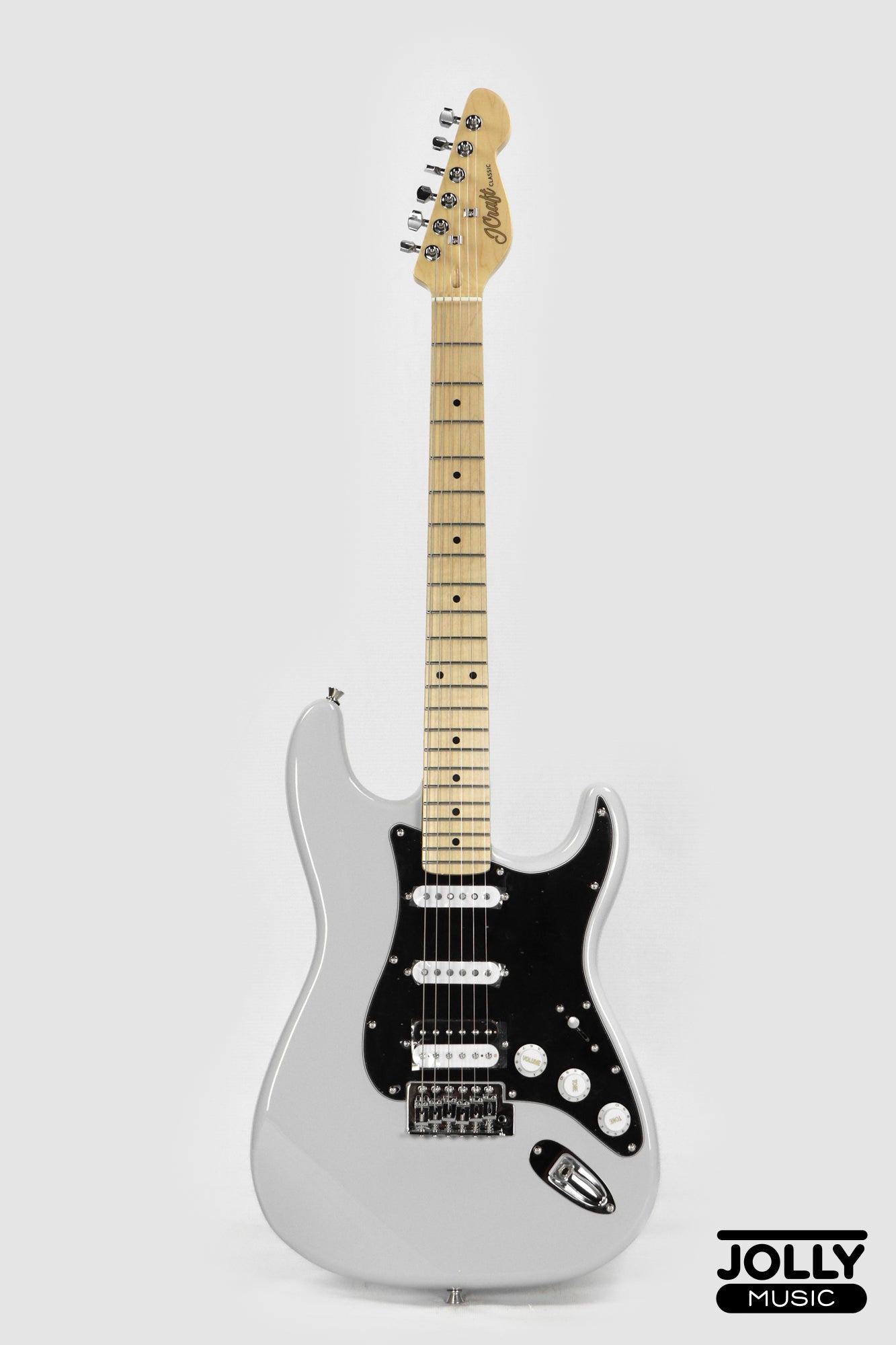 JCraft S-2H HSS Stratocaster Stainless Frets Electric Guitar - Maple / Gray