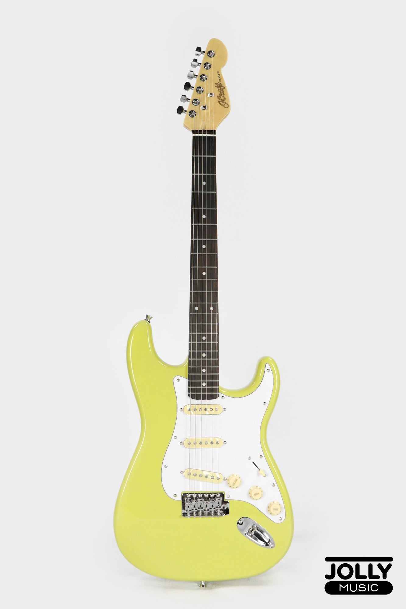 JCraft S-2 Stratocaster Stainless Frets Electric Guitar - RW / Olive Green