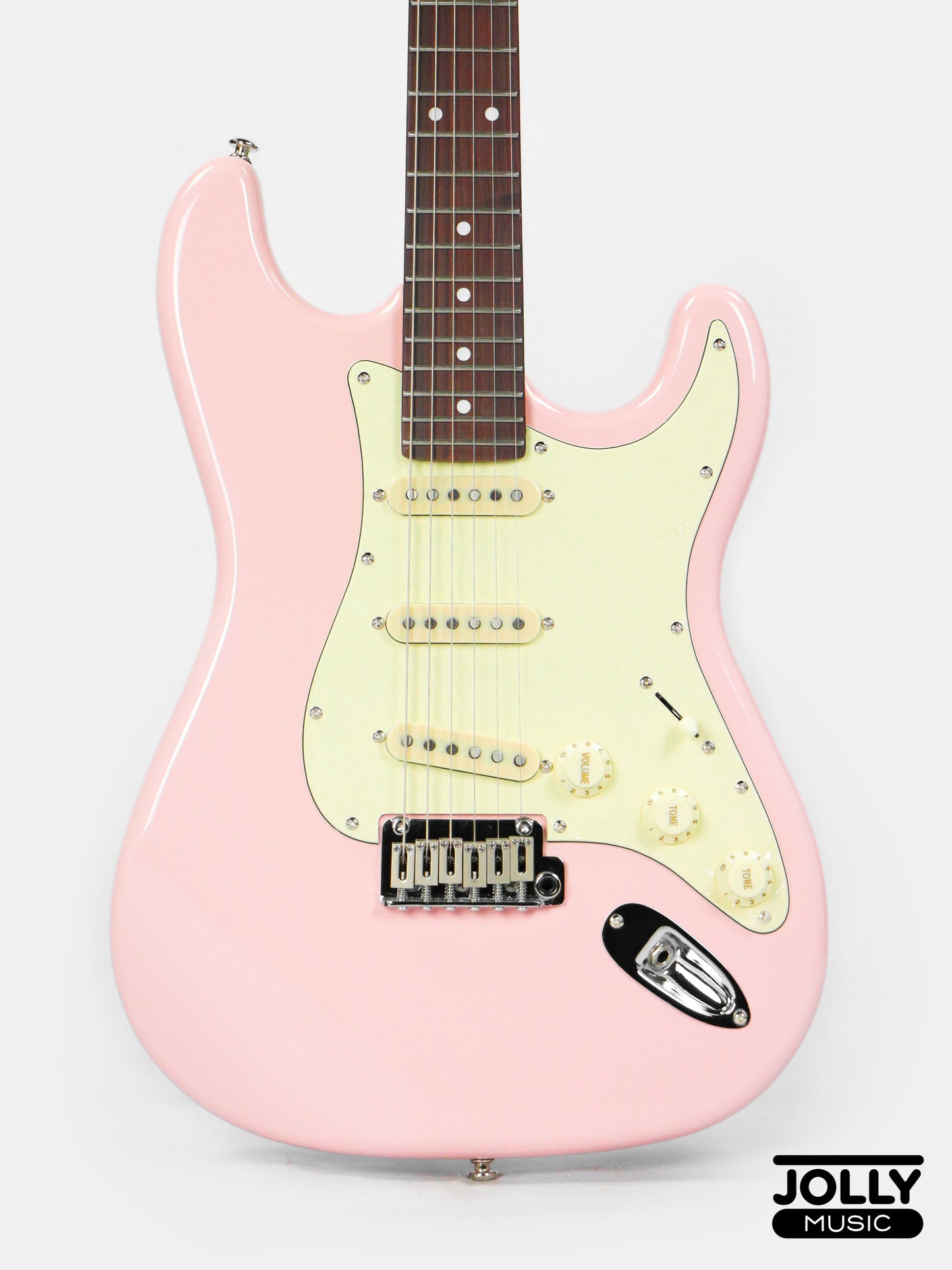 JCraft S-3 PRO Modern SSS Electric Guitar - Shell Pink