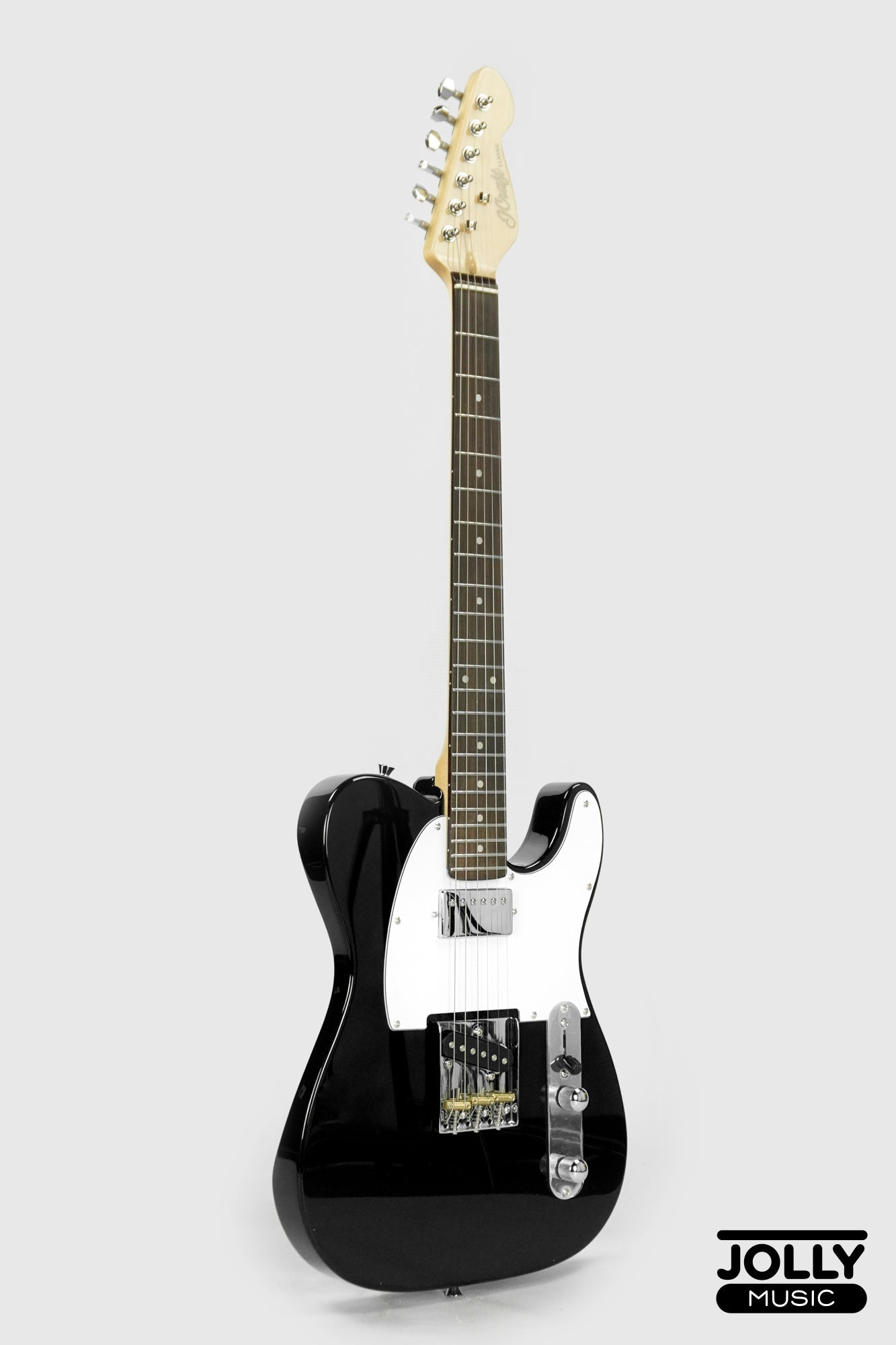 JCraft T-2HC Telecaster Stainless Frets Electric Guitar - Black