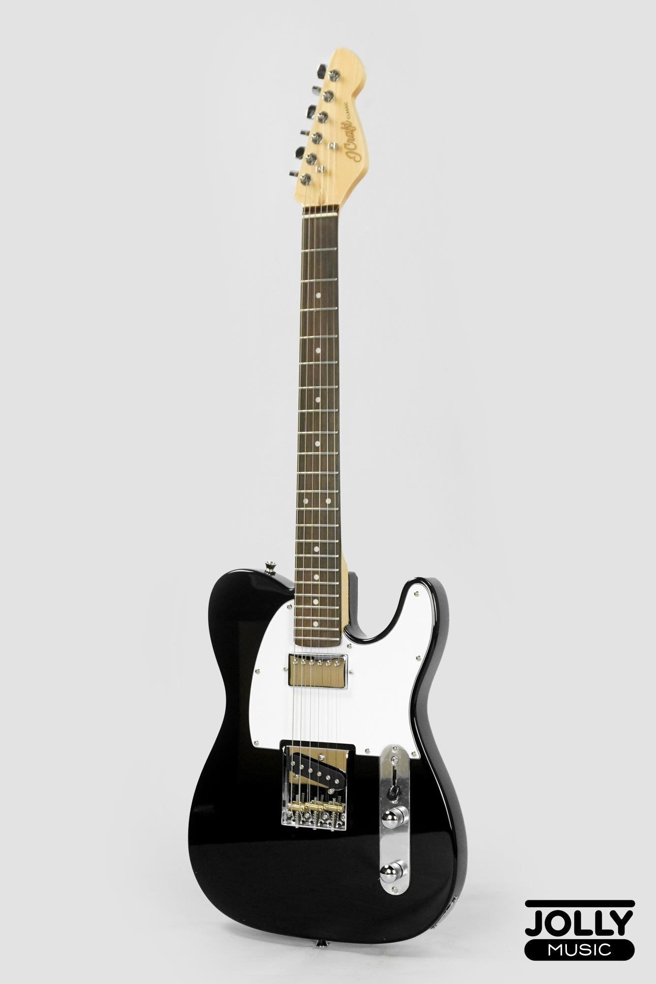 JCraft T-2HC Telecaster Stainless Frets Electric Guitar - Black