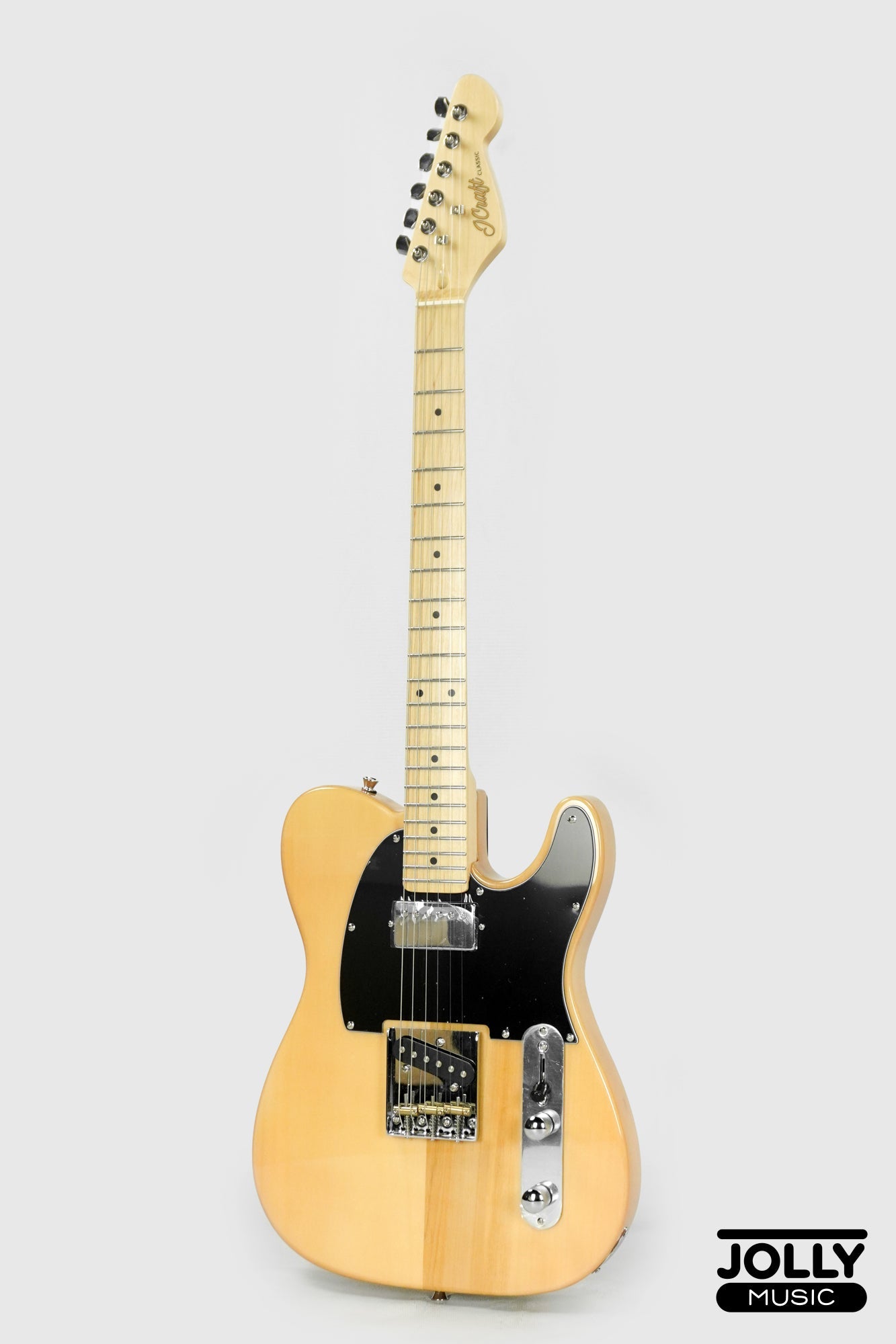 JCraft T-2HC Telecaster Stainless Frets Electric Guitar - Natural