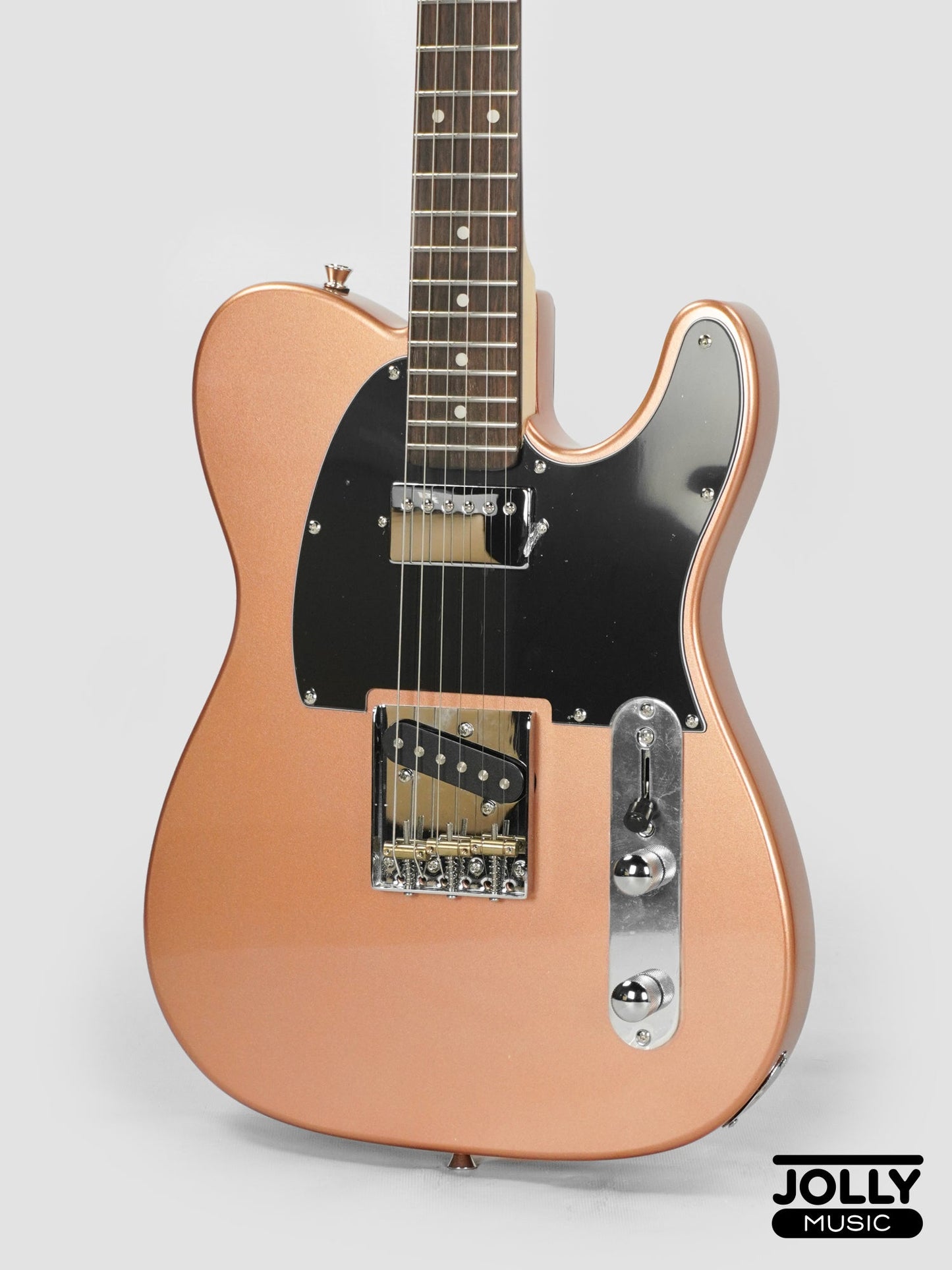 JCraft T-2HC Telecaster Stainless Frets Electric Guitar - Rose Gold