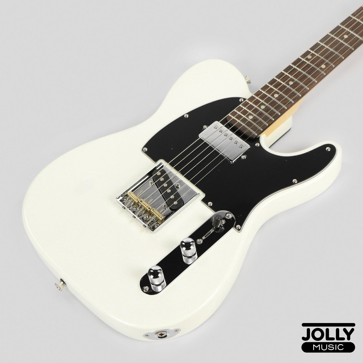 JCraft T-2HC Telecaster Stainless Frets Electric Guitar - White