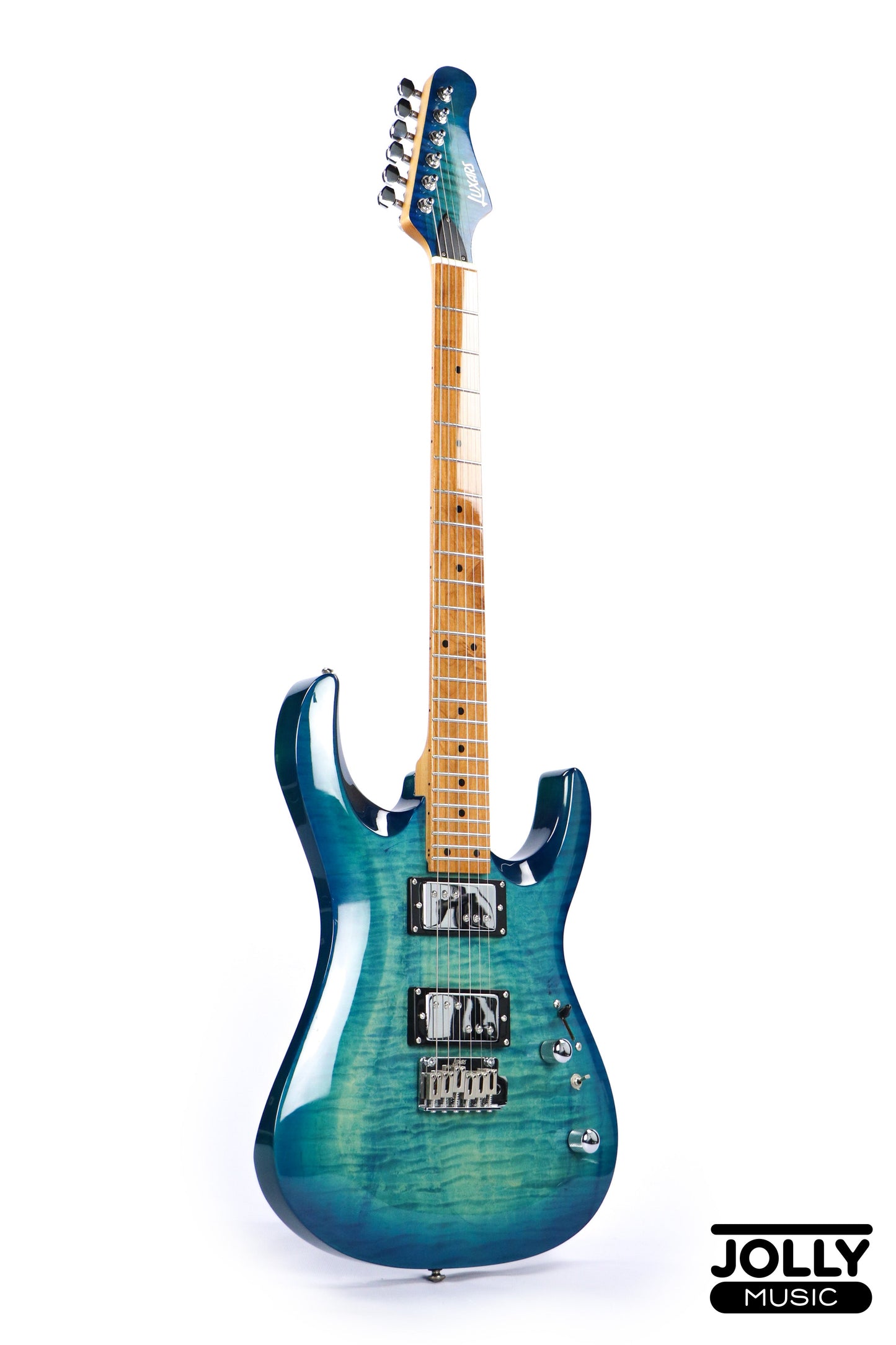 Luxars S-G37-T High Grade Electric Guitar - Trans Blue