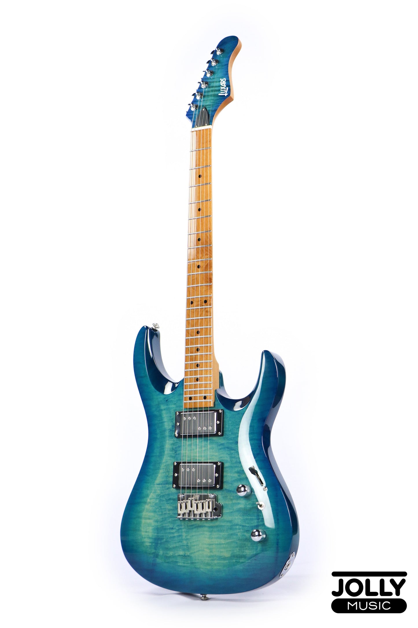 Luxars S-G37-T High Grade Electric Guitar - Trans Blue