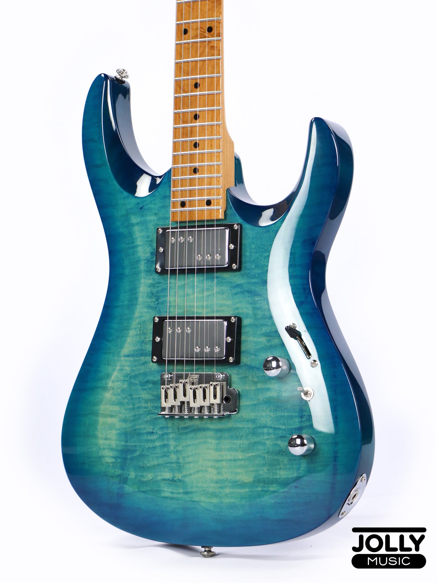 Luxars S-G37-T High Grade Electric Guitar - Trans Blue