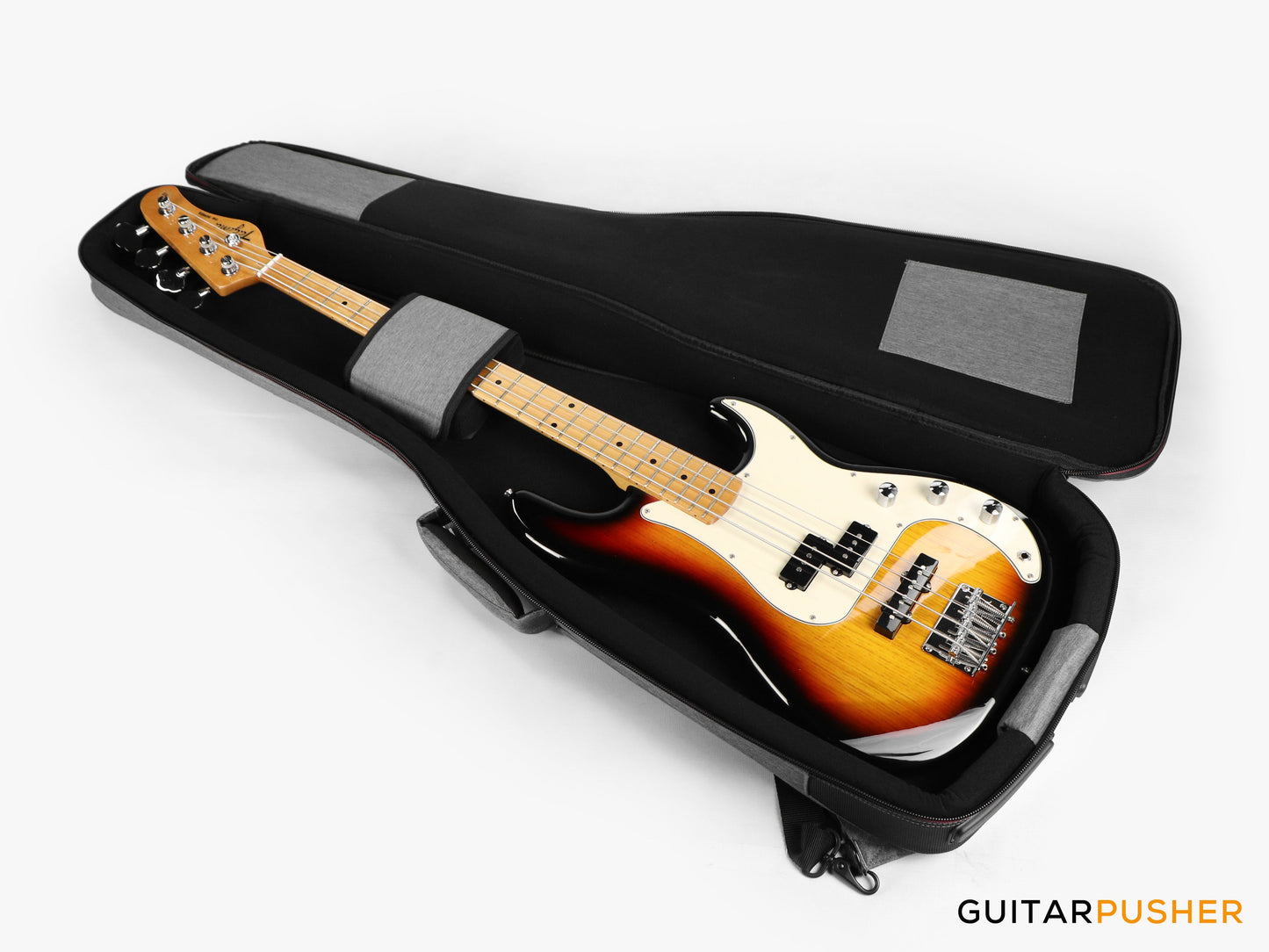 MKC Music Hipster Series Hipster-BS Padded Gig Bag for BASS Guitar - Grey (EBB-600D)