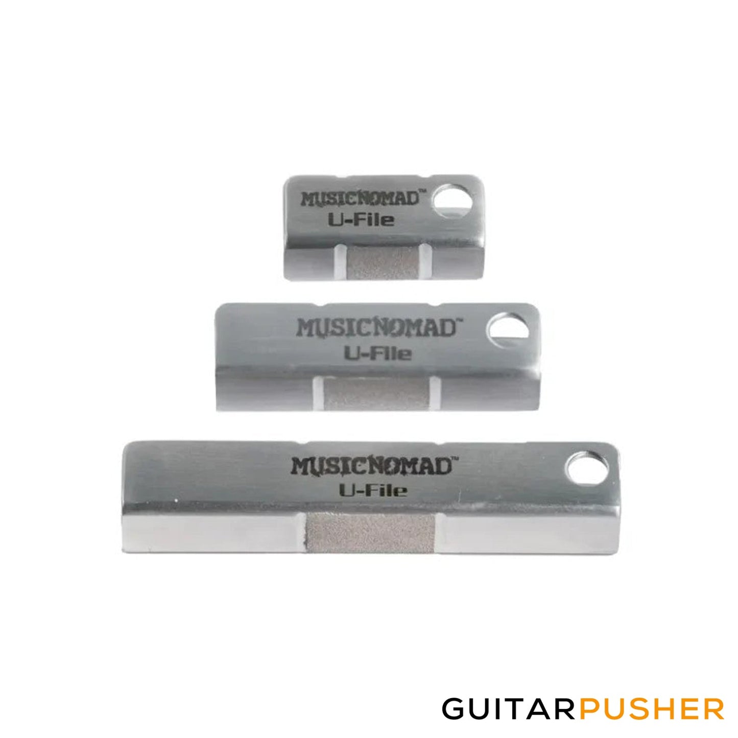 MusicNomad Fret Leveler - Diamond U-File for Leveling Single Guitar Frets - 3 Pack MN813