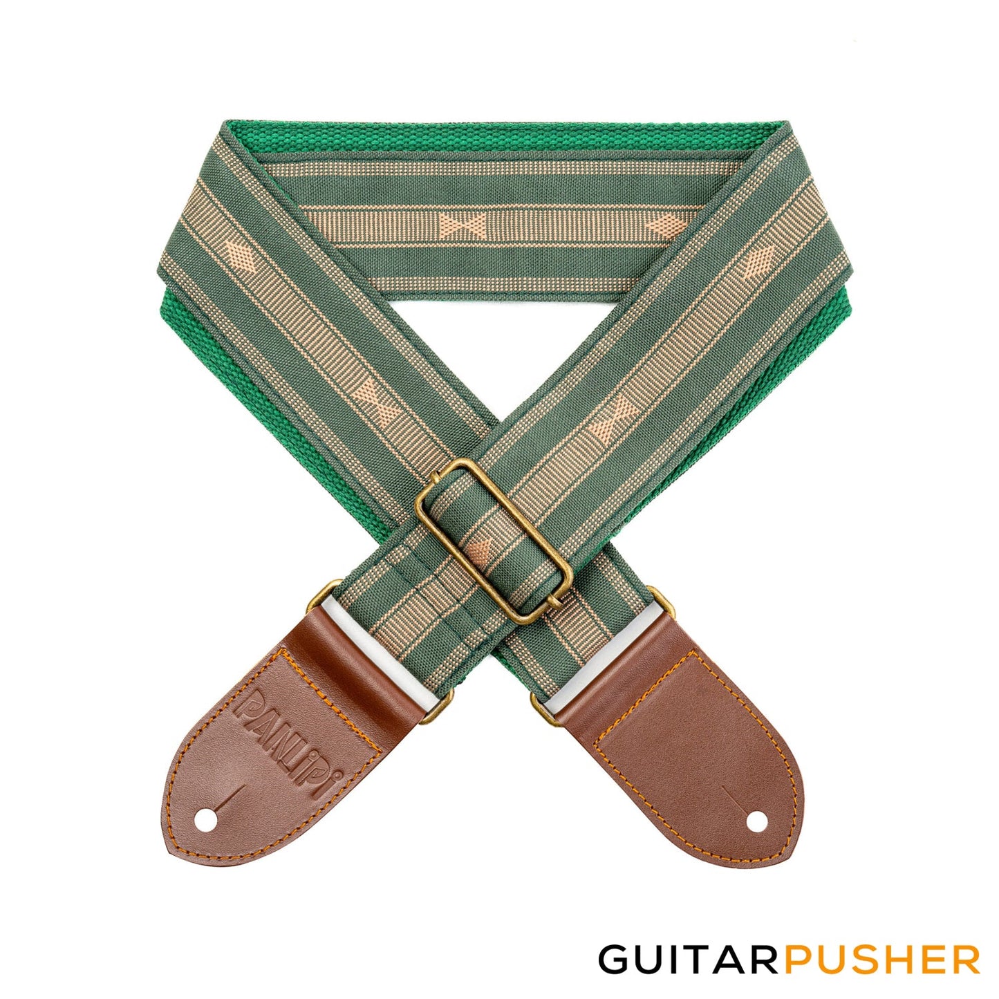 Panlipi Loom Weave Audrey SAG15A Guitar Strap - Fatigue Green