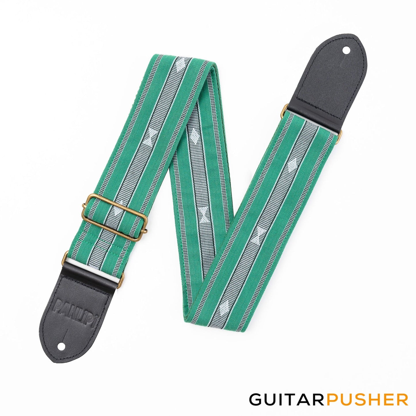 Panlipi Loom Weave Audrey SAG13A Guitar Strap - Green