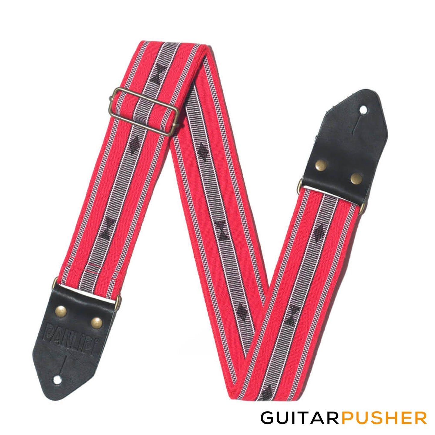 Panlipi Loom Weave Audrey SAG12 Guitar Strap - Red