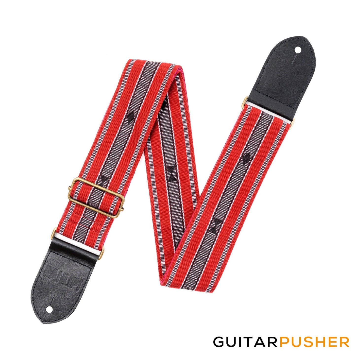 Panlipi Loom Weave Audrey SAG12A Guitar Strap - Red