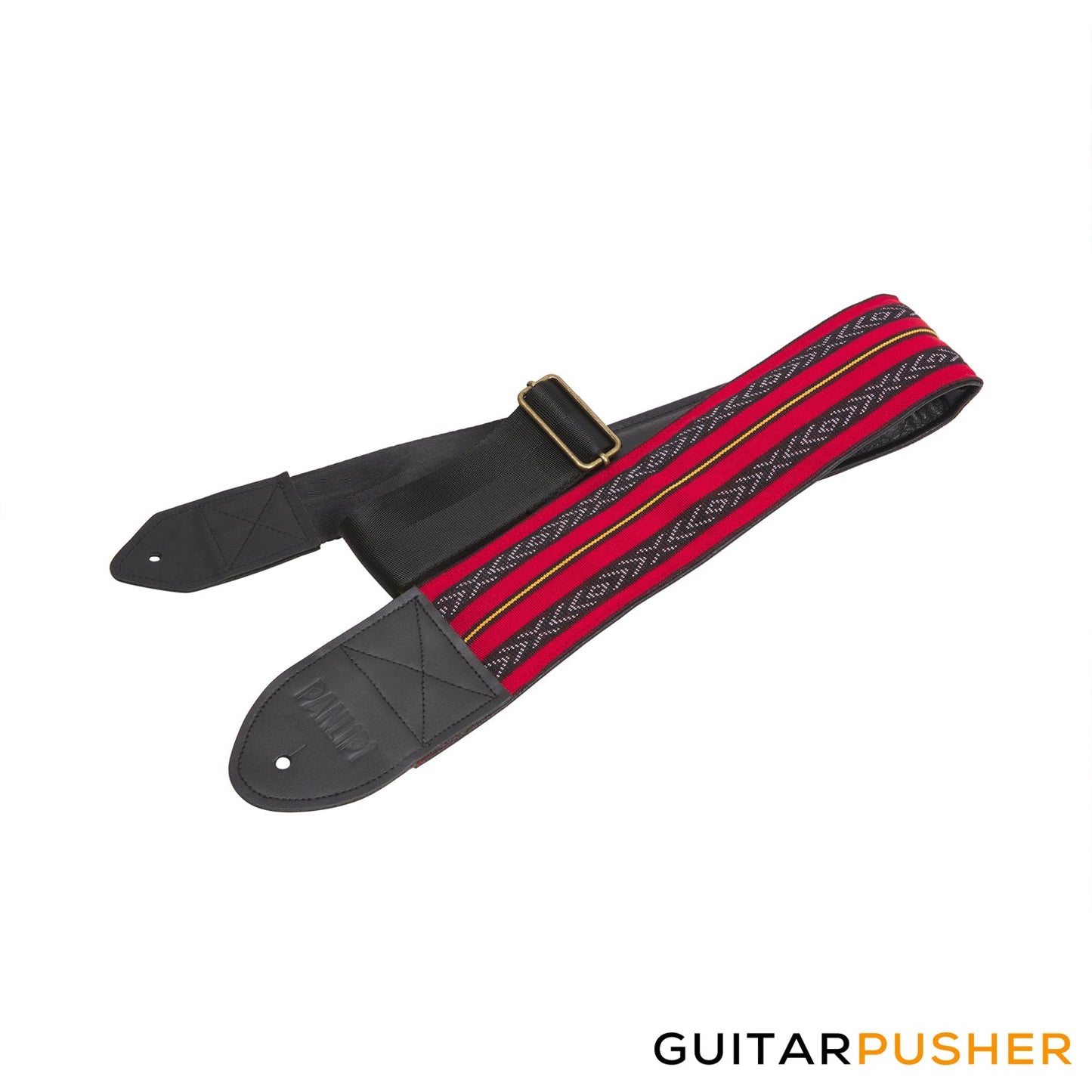 Panlipi Loom Weave Cuabao BASSBAGU03 3" Bass Guitar Strap - Red