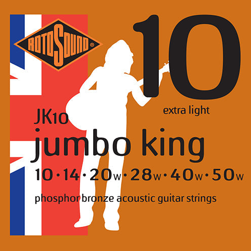 Rotosound JK Jumbo King Phosphor Bronze Acoustic Guitar String Set