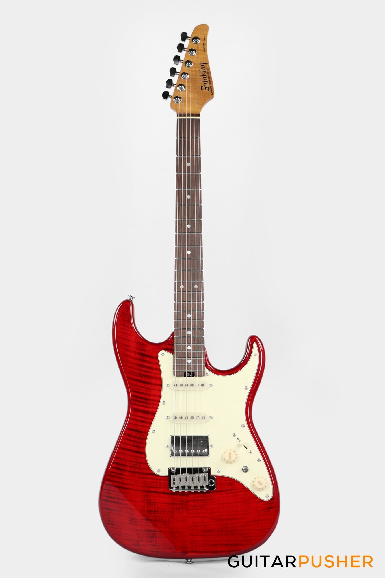 Soloking MS-11 Classic MKII in Transparent Red with Rosewood 5A Flame Top Nafiri Special Run