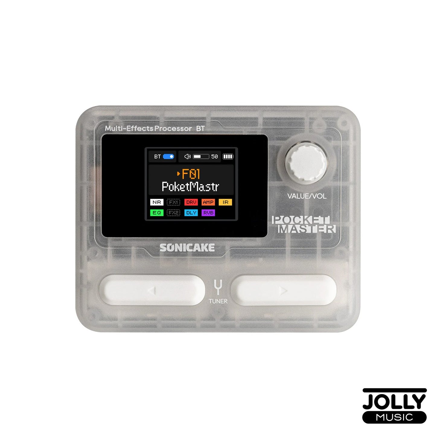 Sonicake Pocket Master QME-10TWH Multi-Effects Pedal - Transparent White