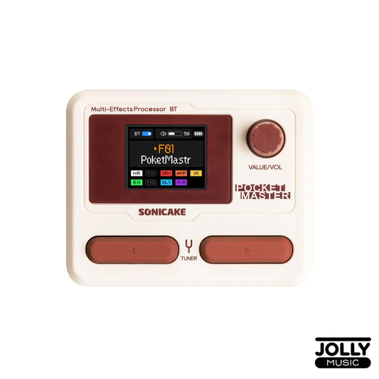 Sonicake Pocket Master QME-10WH Multi-Effects Pedal - White/Red