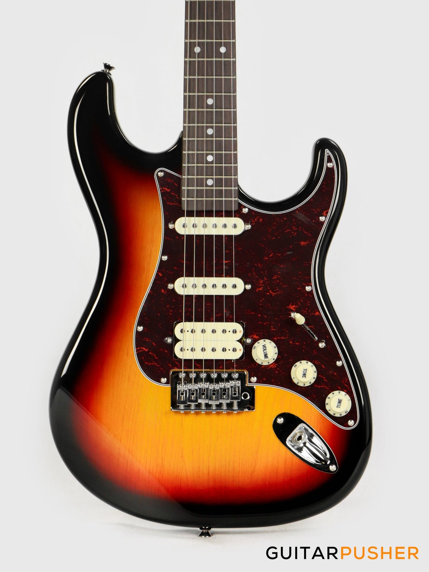 Tagima TG-530 PRO Stratocaster Woodstock Series - Vintage Sunburst (Rosewood Fingerboard/Tortoise Pickguard)