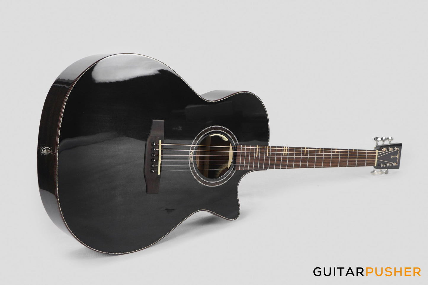 Tyma G-10 BKSE Solid Sitka Spruce Top Mahogany Auditorium Acoustic-Electric Guitar with T-200 MAX preamp