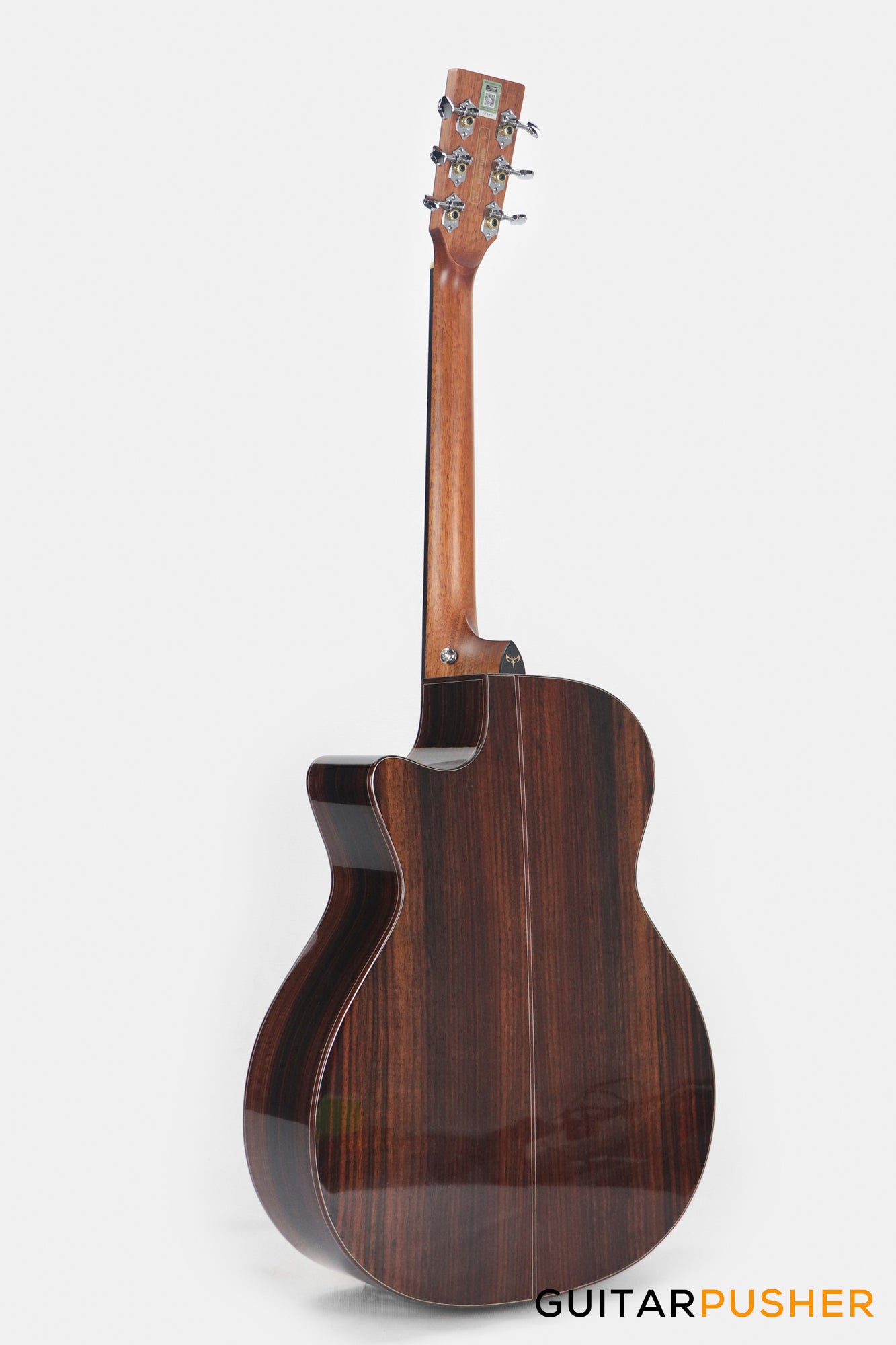 Tyma TG-15E Solid Sitka Spruce Top Grand Auditorium Acoustic-Electric Guitar with T-200 MAX preamp and Hard Case