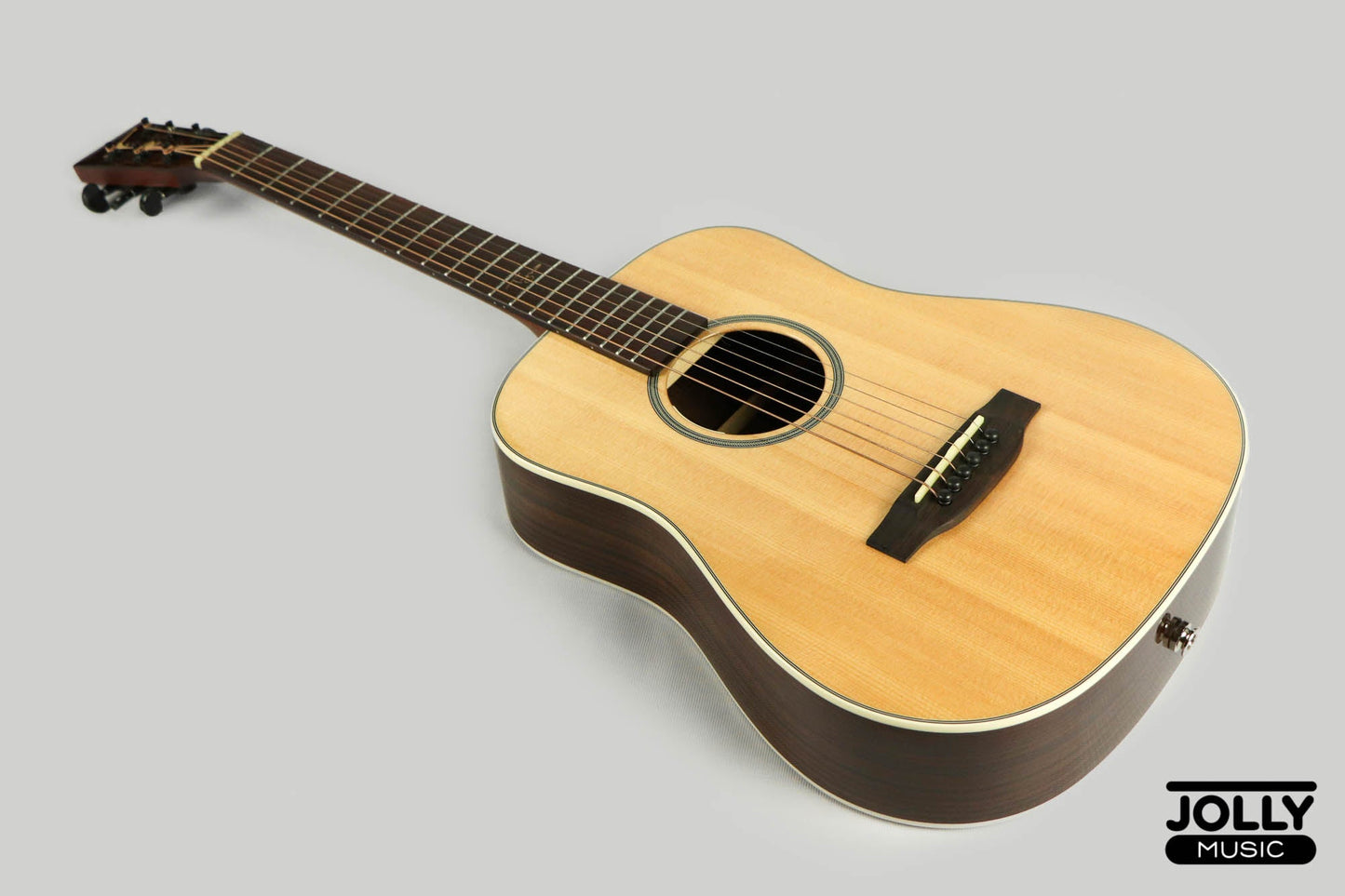 Tyma HB-400E Solid Spruce Top Indian Rosewood 3/4 Dreadnought Acoustic-Electric Guitar with T-200 MAX Preamp