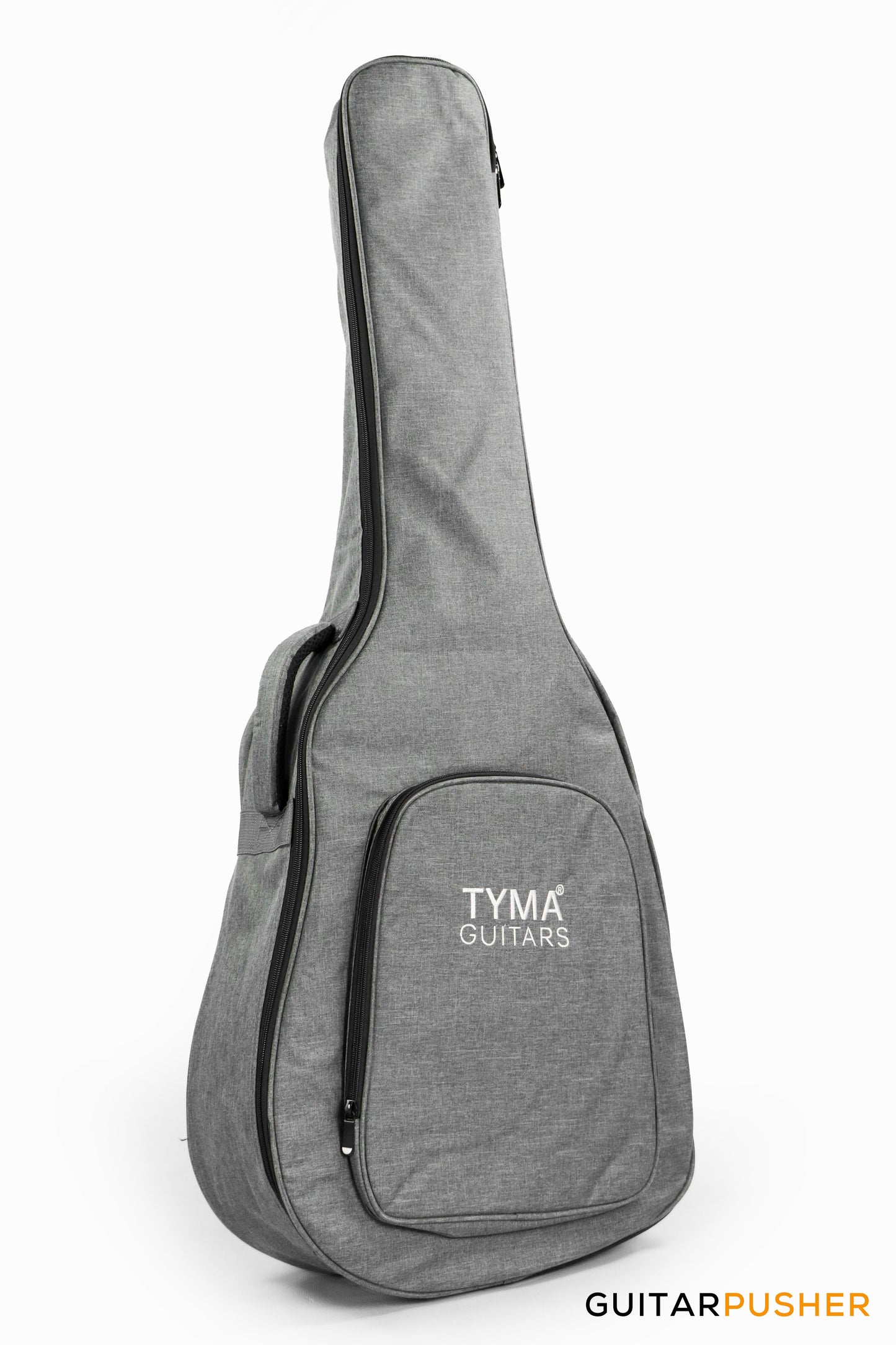 Tyma TG-2 BKS Solid Sitka Spruce Top Grand Auditorium Acoustic-Electric Guitar - (Black) with T-200 MAX preamp and Gig Bag