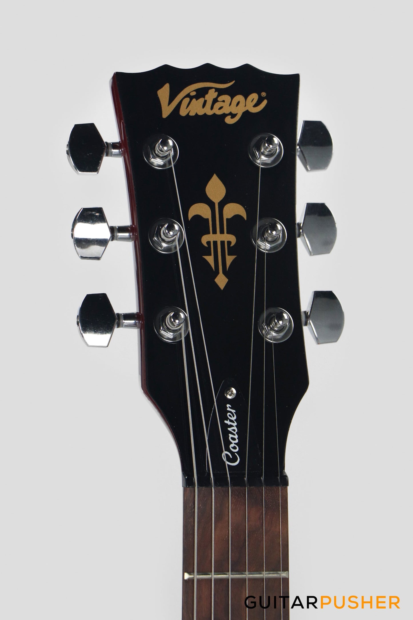 Vintage Coaster Series V69 Electric Guitar w/ Kinsman 10-Watt Amplifier, Gig Bag, & Accessories - Cherry Red