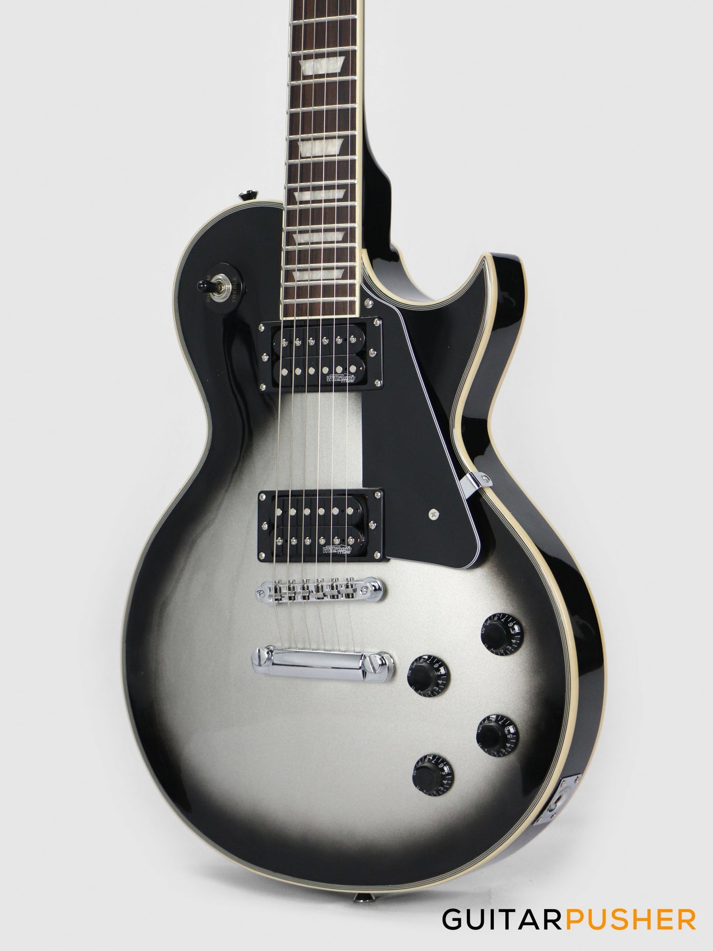 Vintage V100 Reissued Singlecut Electric Guitar - Silverburst