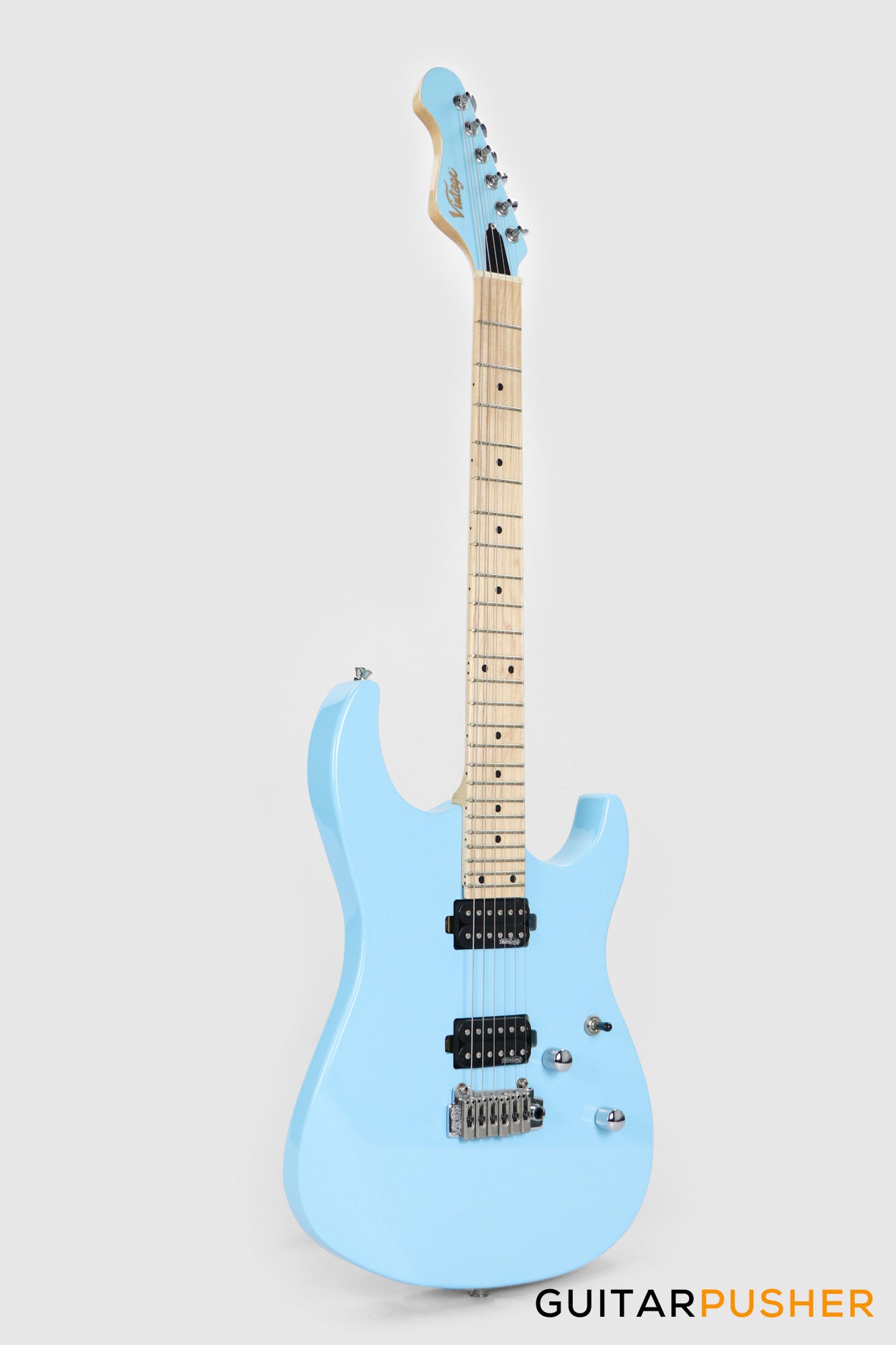 Vintage V6M24 Super S-Style Electric Guitar - Laguna Blue