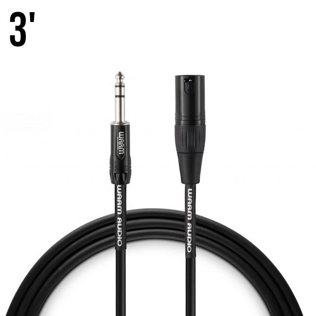 Warm Audio Pro Series Studio & Live XLR Male to TRS Male Cable