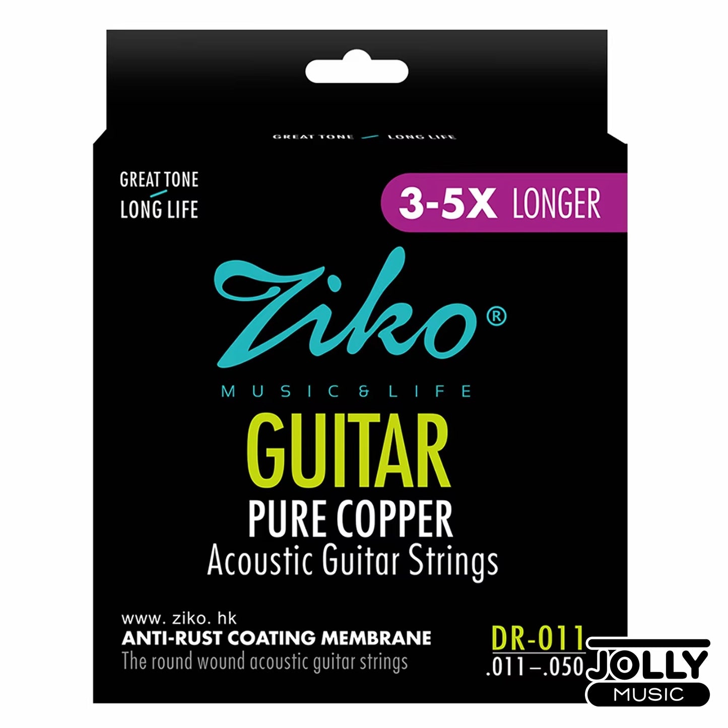 Ziko Pure Copper Anti-Rust Coating Membrane Acoustic Guitar Strings