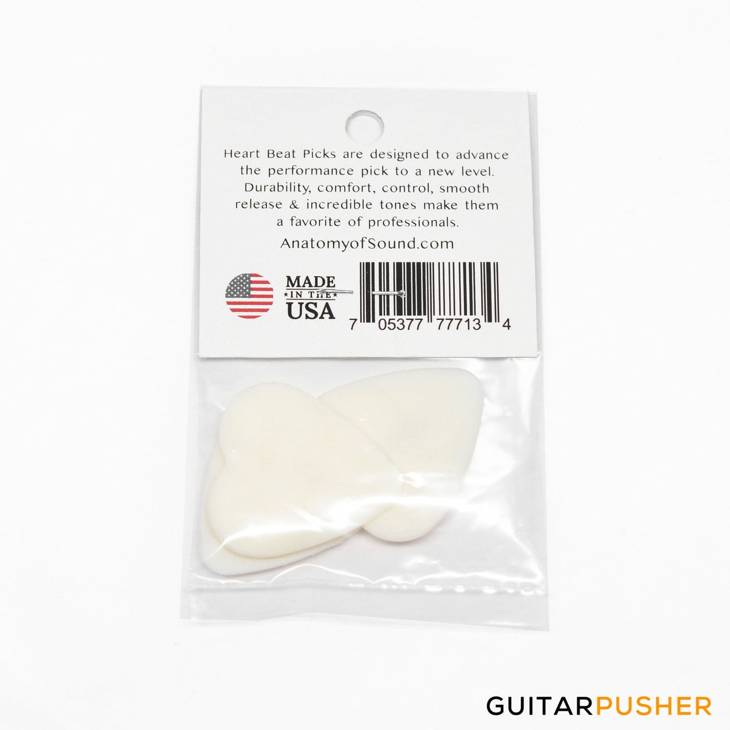 Anatomy of Sound Heart Beat Debossed Standard Light White 3-pack (705377777134)