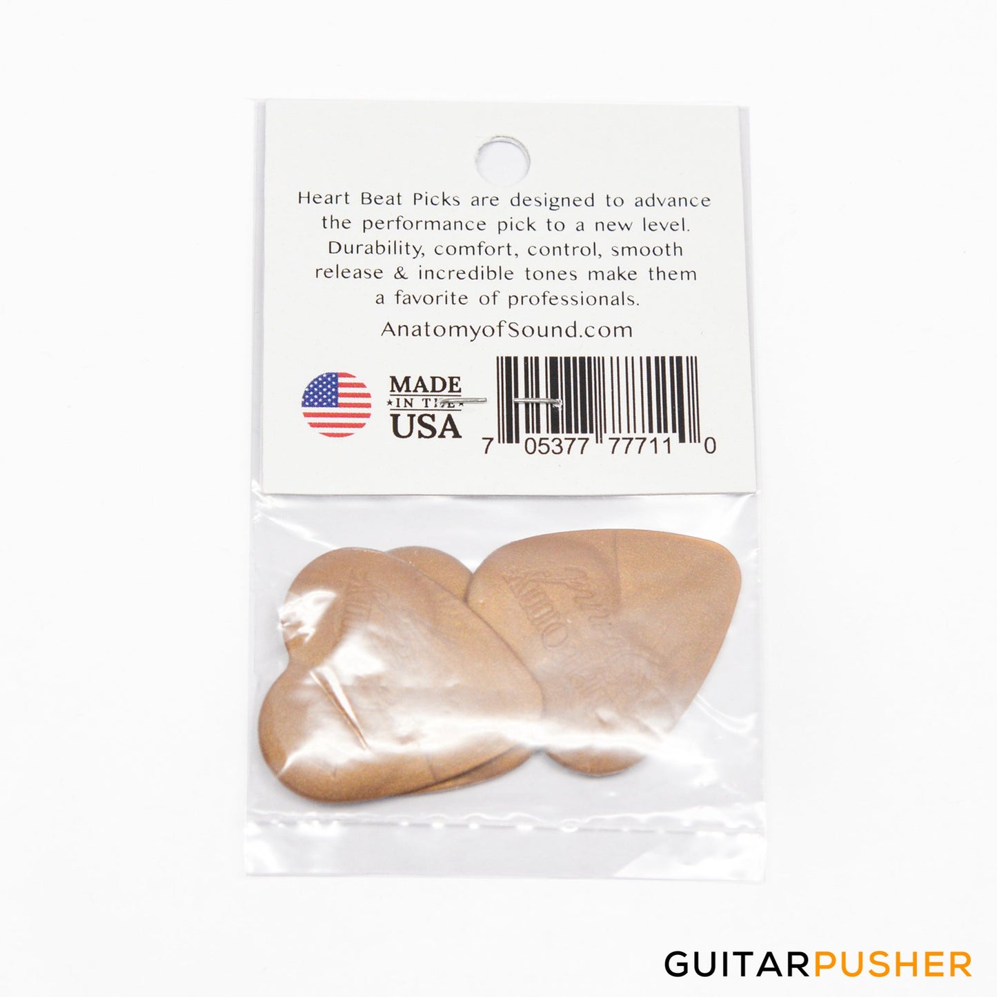 Anatomy of Sound Heart Beat Debossed Standard Medium Brown 3-pack (705377777110)